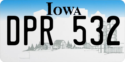 IA license plate DPR532