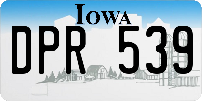 IA license plate DPR539