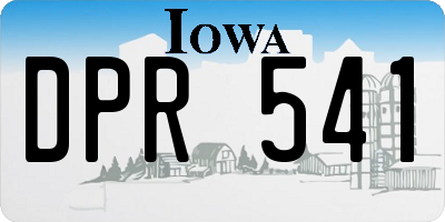 IA license plate DPR541