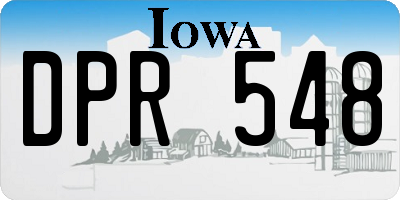 IA license plate DPR548