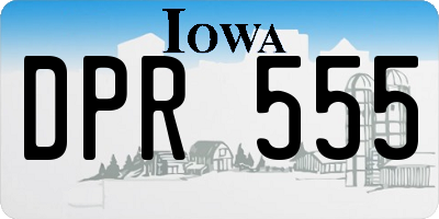 IA license plate DPR555