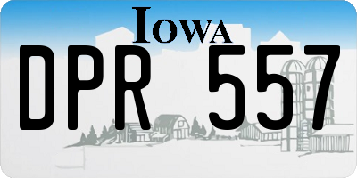 IA license plate DPR557