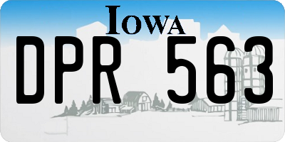 IA license plate DPR563