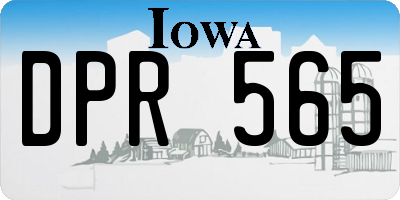 IA license plate DPR565