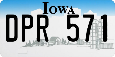 IA license plate DPR571