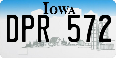 IA license plate DPR572