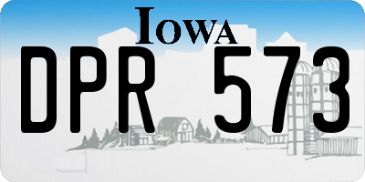 IA license plate DPR573