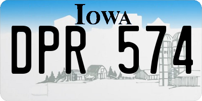 IA license plate DPR574