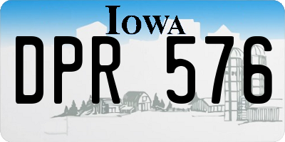 IA license plate DPR576