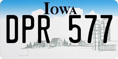 IA license plate DPR577