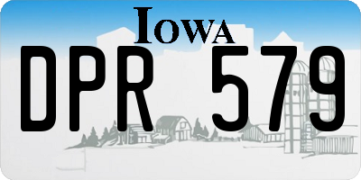 IA license plate DPR579