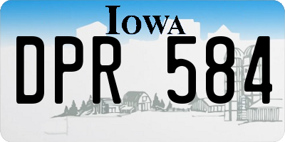 IA license plate DPR584