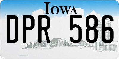 IA license plate DPR586