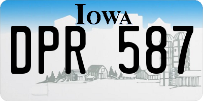 IA license plate DPR587