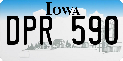 IA license plate DPR590