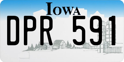IA license plate DPR591
