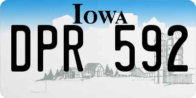 IA license plate DPR592
