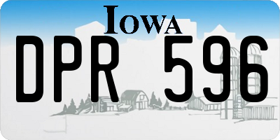 IA license plate DPR596