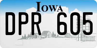 IA license plate DPR605