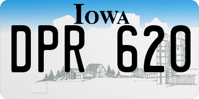 IA license plate DPR620