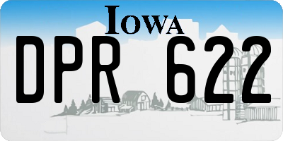 IA license plate DPR622