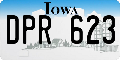 IA license plate DPR623
