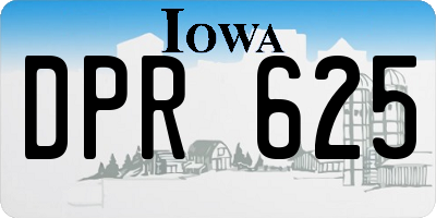 IA license plate DPR625