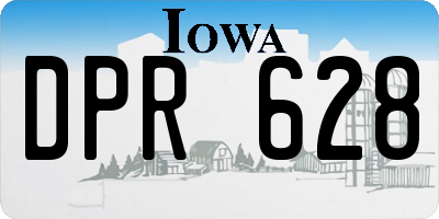 IA license plate DPR628