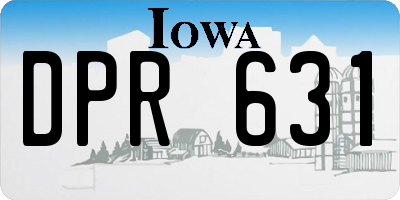 IA license plate DPR631