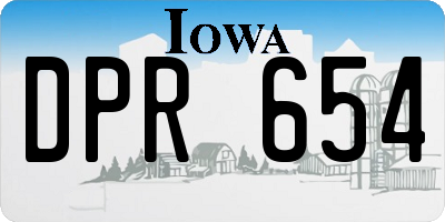 IA license plate DPR654