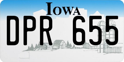 IA license plate DPR655