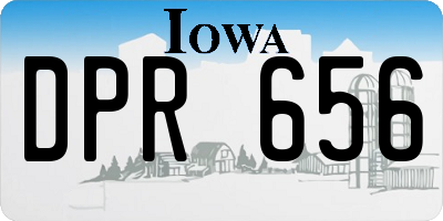 IA license plate DPR656