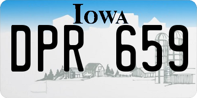 IA license plate DPR659