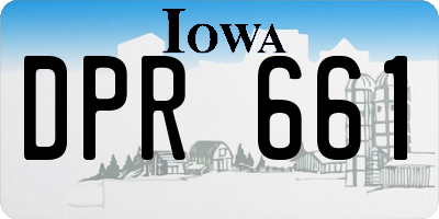 IA license plate DPR661