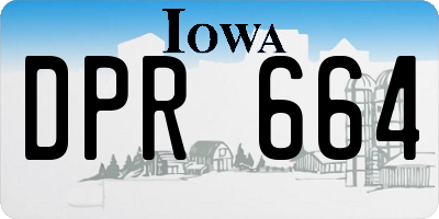 IA license plate DPR664