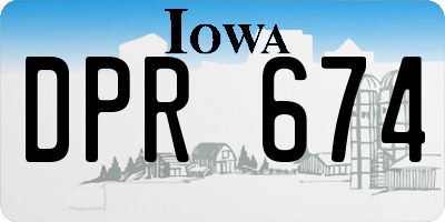 IA license plate DPR674
