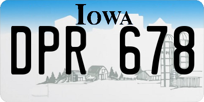 IA license plate DPR678