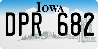 IA license plate DPR682