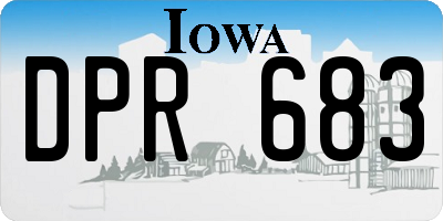 IA license plate DPR683