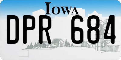 IA license plate DPR684