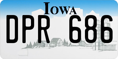 IA license plate DPR686