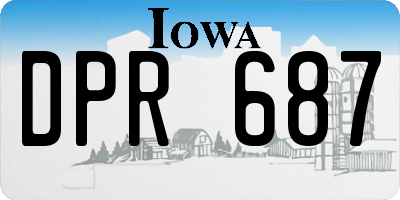 IA license plate DPR687