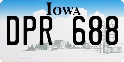 IA license plate DPR688
