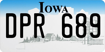 IA license plate DPR689