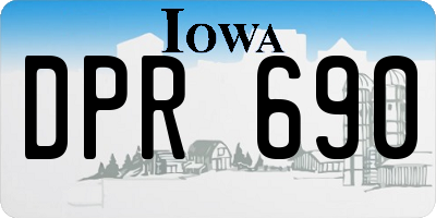 IA license plate DPR690