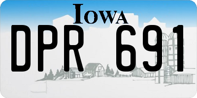 IA license plate DPR691