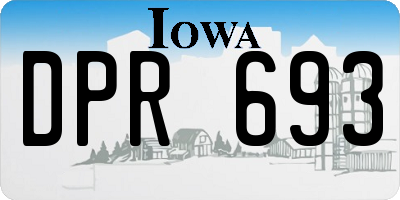 IA license plate DPR693