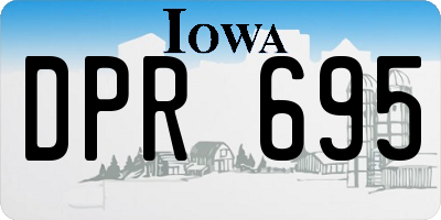 IA license plate DPR695