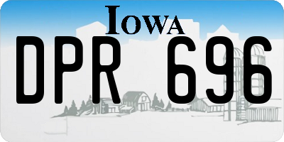 IA license plate DPR696