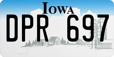 IA license plate DPR697